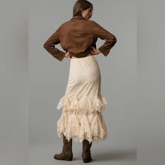 Mare Mare Lace Trimmed Midi Skirt
Anthropologie
In: Tan - Picture 3 of 5